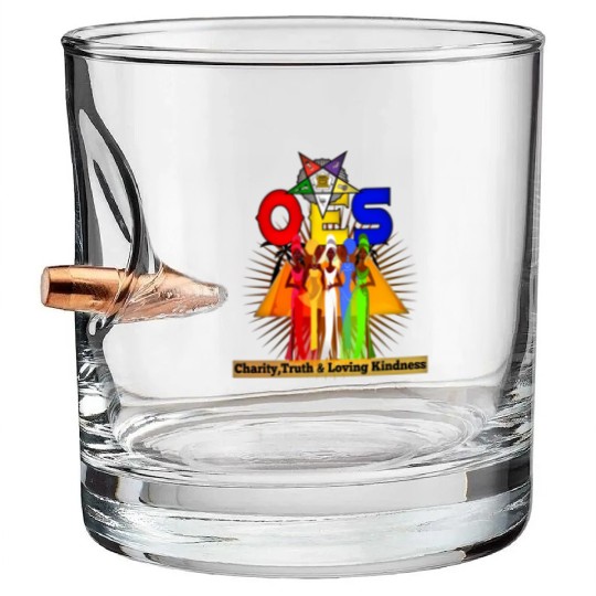 Order Of The Eastern Star Oes Ring Diva Sister'S Bullet Whiskey Glasses