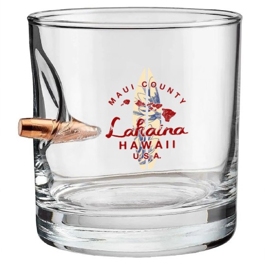Maui Lahaina Hawaiian Islands Hawaii Bullet Whiskey Glasses