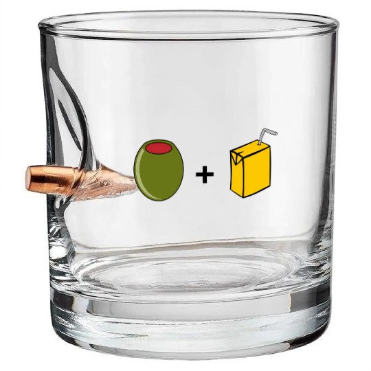 Olive Juice I Love You Bullet Whiskey Glasses