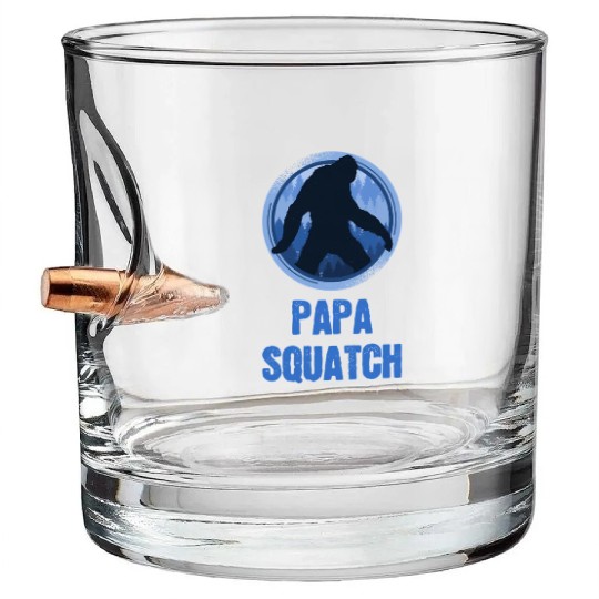 Sasquatch Walking Papa Squatch Bullet Whiskey Glasses