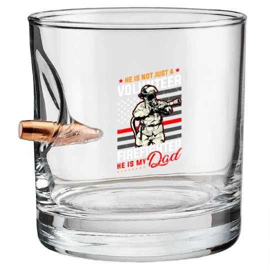 Proud Firefighter In A Fire Brigade Or Proud Bullet Whiskey Glasses