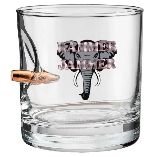 Albm Rammer Jammer Houndstooth Elephant Tide Bullet Whiskey Glasses
