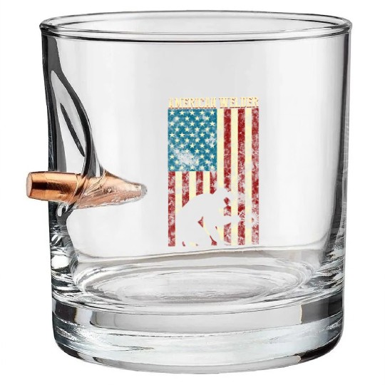 Welding Patriotic Distressed Usa American Flag Bullet Whiskey Glasses