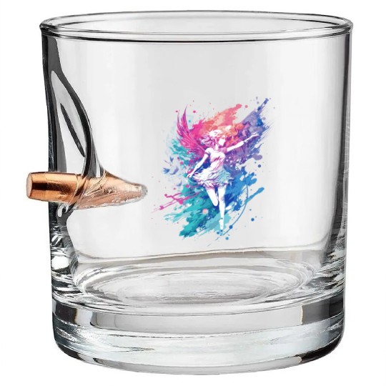 Watercolor Fantasy Fairy Grunge Pastel Goth Butter Bullet Whiskey Glasses