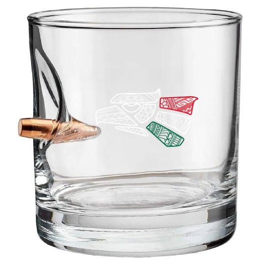 Meco Flag - Mecan Eagle Aztec Style - Hecho Bullet Whiskey Glasses