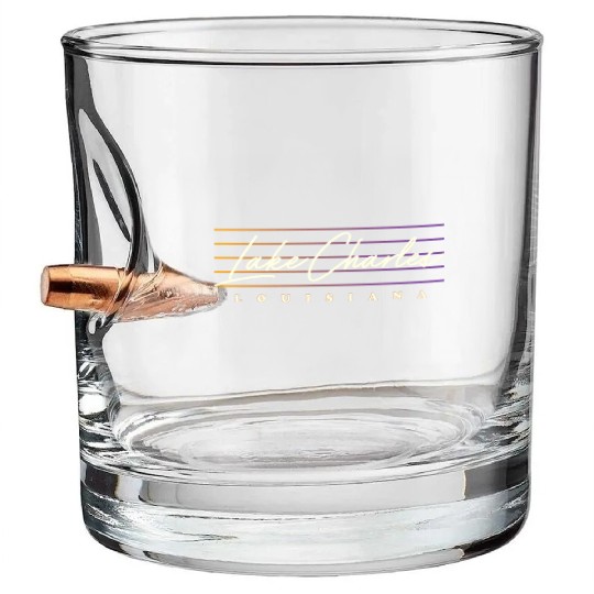 Lake Charles Louisiana Style Bullet Whiskey Glasses