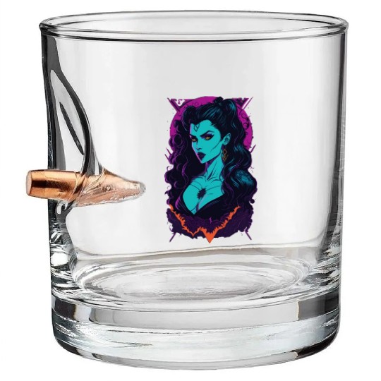 Vampire Girl Bullet Whiskey Glasses