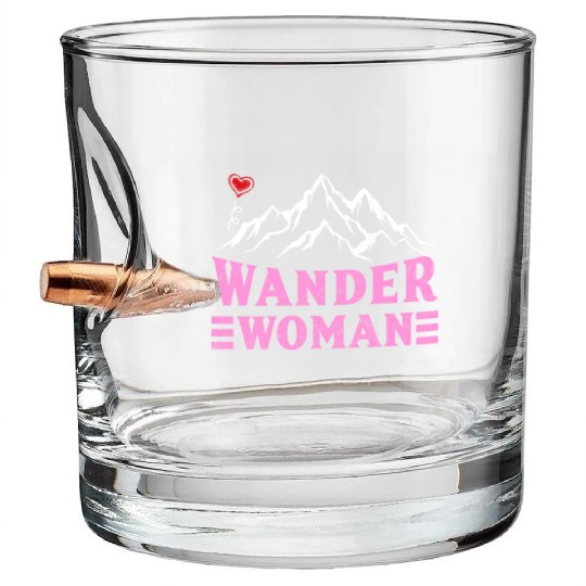 Wanderwoman Mountaineering Hiking Women Bullet Whiskey Glasses