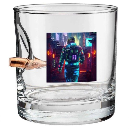 Cyberpunk man Bullet Whiskey Glasses