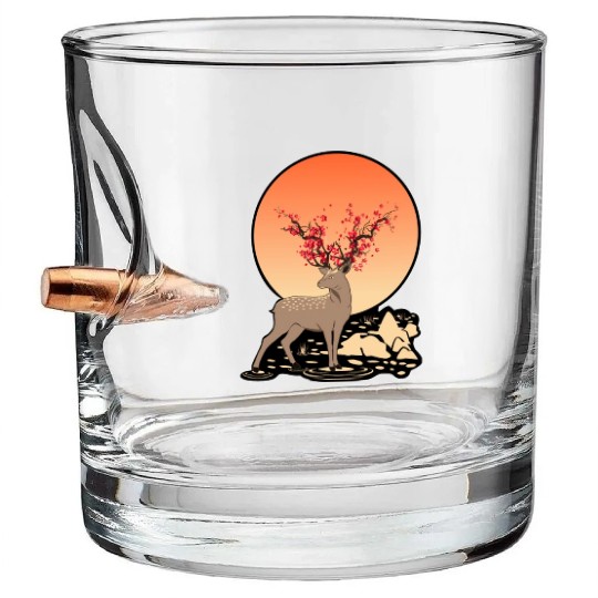 Sika Deer Spirit Sakura Deer Spirit Bullet Whiskey Glasses
