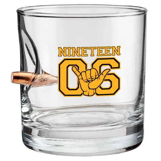 Mens Alpha African Fraternity Hand Sign 1906 Bullet Whiskey Glasses