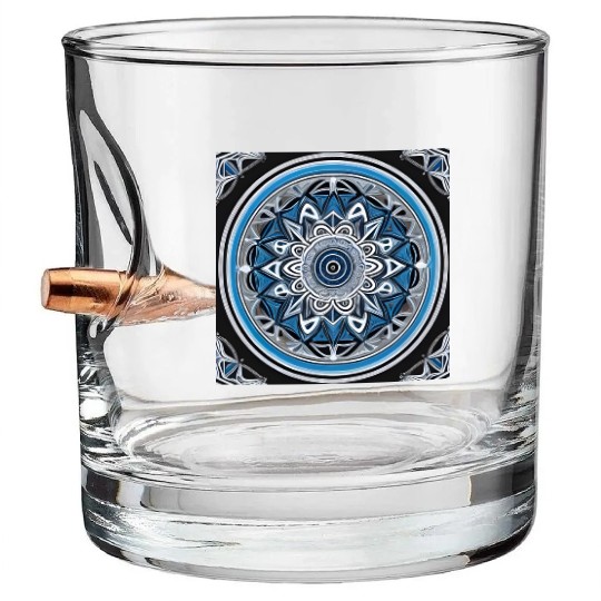Unique Mandala V2 Bullet Whiskey Glasses