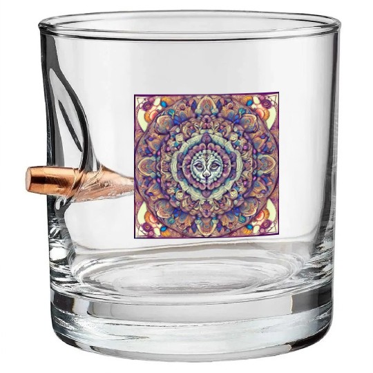 Unique Mandala V4 Bullet Whiskey Glasses