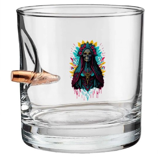 Santa Muerte de Guadalupe Bullet Whiskey Glasses