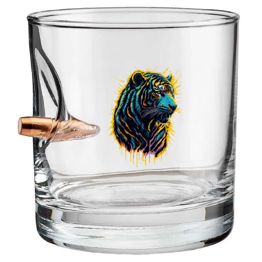 Tiger Neon Bullet Whiskey Glasses