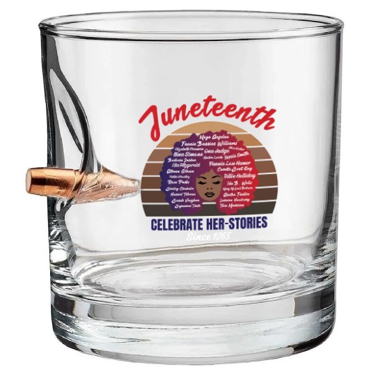 Juneteenth and African American History Bullet Whiskey Glasses