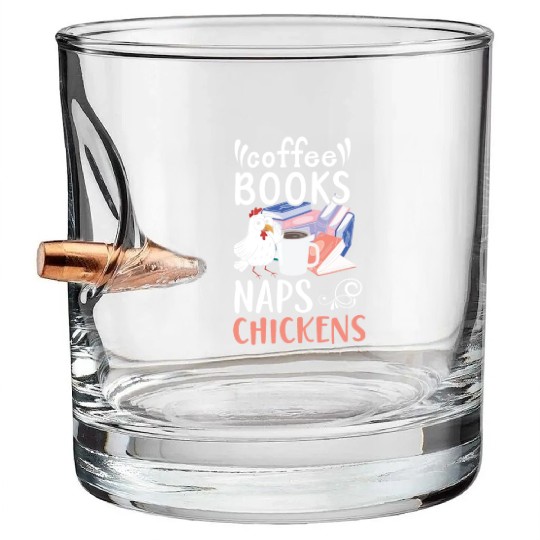 Chicken Farmer Chicken Whisperer Farm Animal Bullet Whiskey Glasses