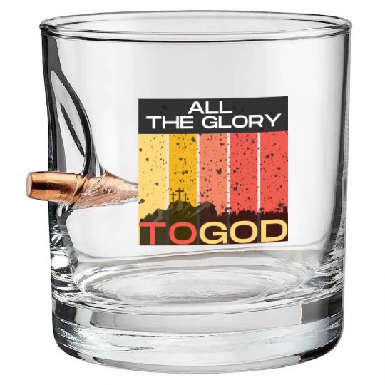 All The Glory to God Bullet Whiskey Glasses