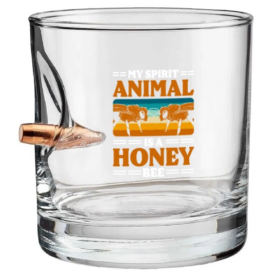 Honey Bumblebee Nature Protection Of Species Bullet Whiskey Glasses