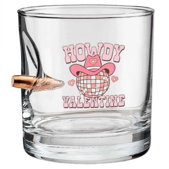 Howdy Heart Disco Groovy Western Cory Bullet Whiskey Glasses