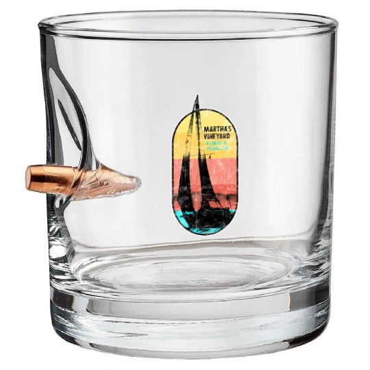 Martha'S Vineyard Sailing Bullet Whiskey Glasses