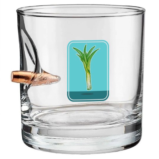 Leek Vegetable Plant Bullet Whiskey Glasses
