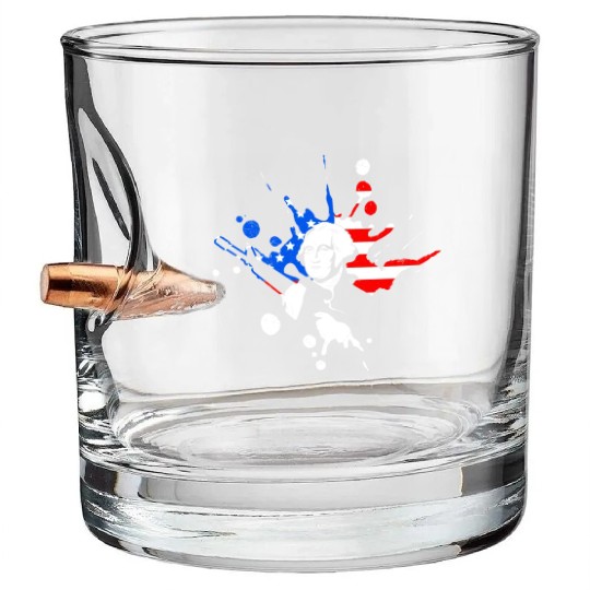 Merica George Washington Independence Day Bullet Whiskey Glasses
