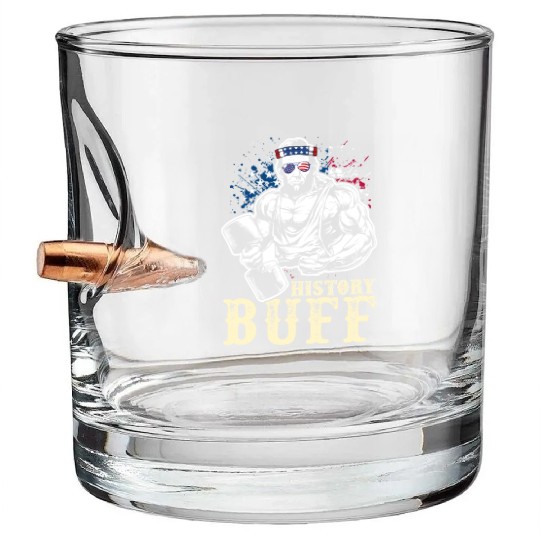 History Buff Independence Day Lincoln Patriot USA Bullet Whiskey Glasses
