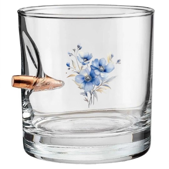 beautiful flowers in awesome summer colours Bullet Whiskey Glasses