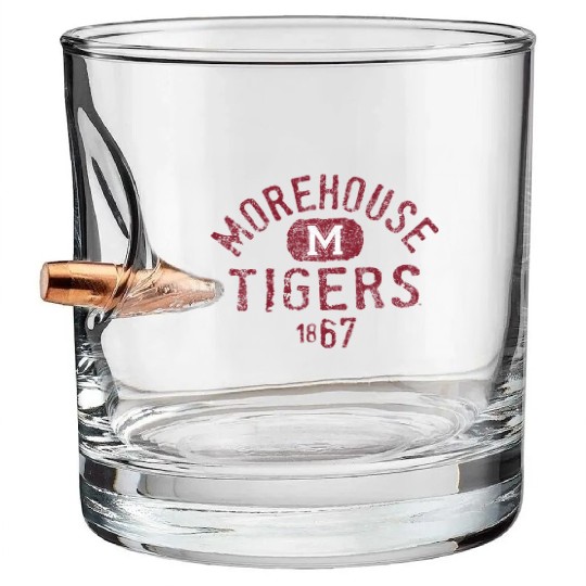 Morehouse Maroon Tigers Vintage 1867 Bullet Whiskey Glasses