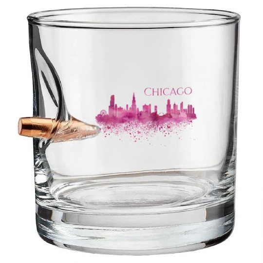 Chicago yline Bullet Whiskey Glasses