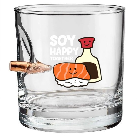 Sushi Japanese Soy Happy Together Sushi And Soy Bullet Whiskey Glasses
