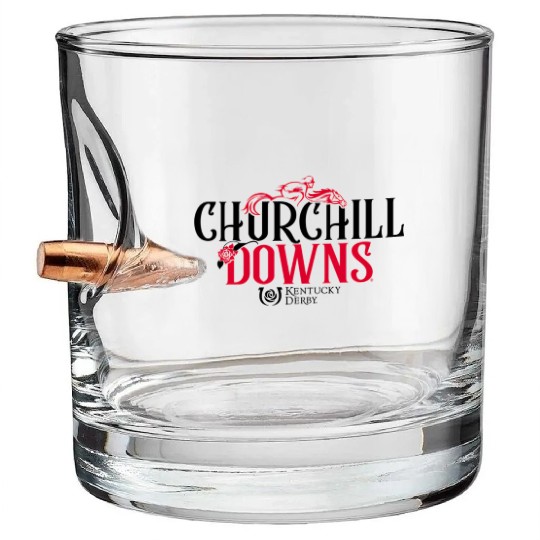 Officially Licensed Kentucky Derby Churchill Bullet Whiskey Glasses