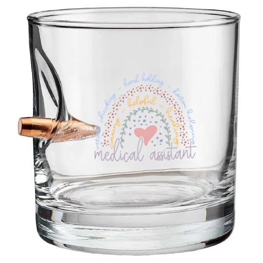 Rainbow Medical Assistant Bullet Whiskey Glasses