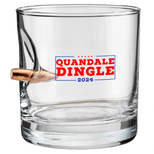 Quandale Dingle For President Usa Patriotic Bullet Whiskey Glasses