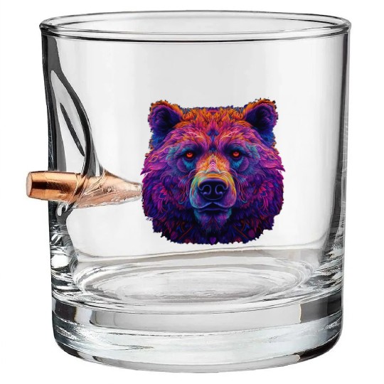Neon Grizzly Bullet Whiskey Glasses