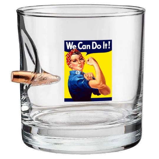 Rosie The Riveter We Can Do It Bullet Whiskey Glasses