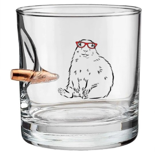 Groundhog Bullet Whiskey Glasses