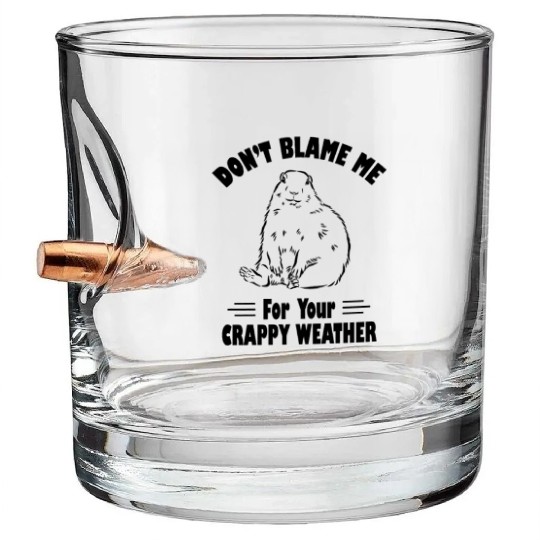 Groundhog Bullet Whiskey Glasses