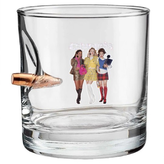 Clueless Bedazzled Logo Bullet Whiskey Glasses