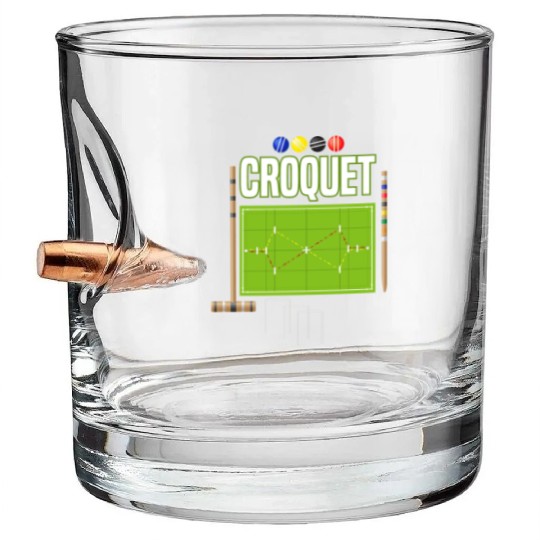 Croquet Player Garden Croquet Golf Sport Bullet Whiskey Glasses