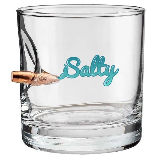 Salty Triggered Mermaid Sailor Open Ocean Water Bullet Whiskey Glasses
