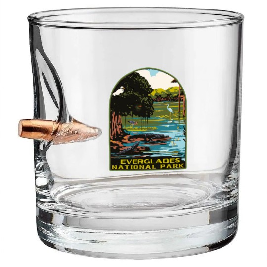 everglades national park Bullet Whiskey Glasses