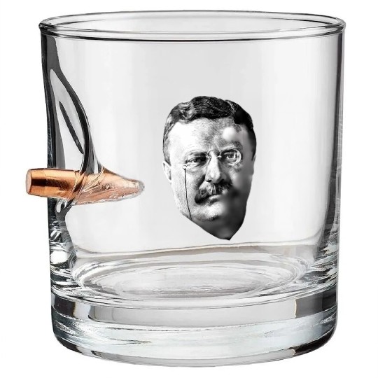 President Teddy Roosevelt Bullet Whiskey Glasses