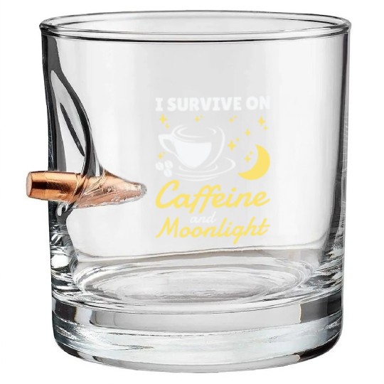 Night Shift Worker Graveyard Duty Bullet Whiskey Glasses