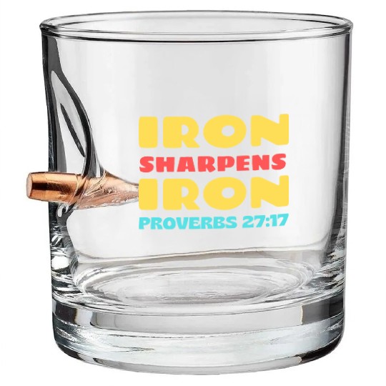 Iron Sharpens Iron nature Bullet Whiskey Glasses