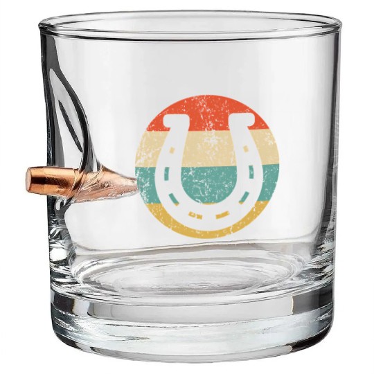Horseshoe Style Lucky Bullet Whiskey Glasses