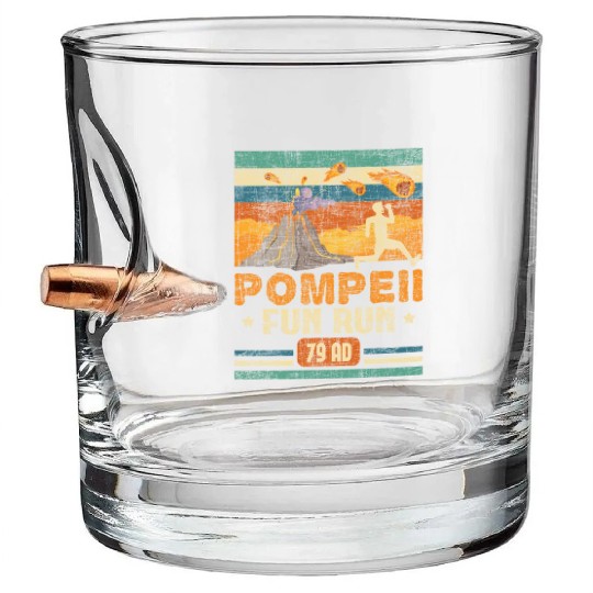 Pompeii Fun Run - Geography Volcanologist Bullet Whiskey Glasses
