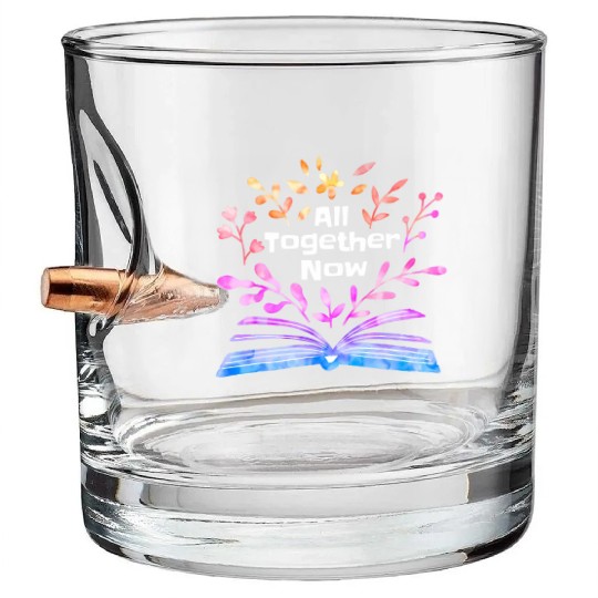 All Together Now Summer Reading 2023 Librarian Boo Bullet Whiskey Glasses