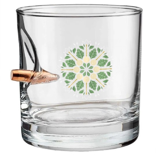Banjo Mandala Bluegrass Mindfulness & Nature Bullet Whiskey Glasses